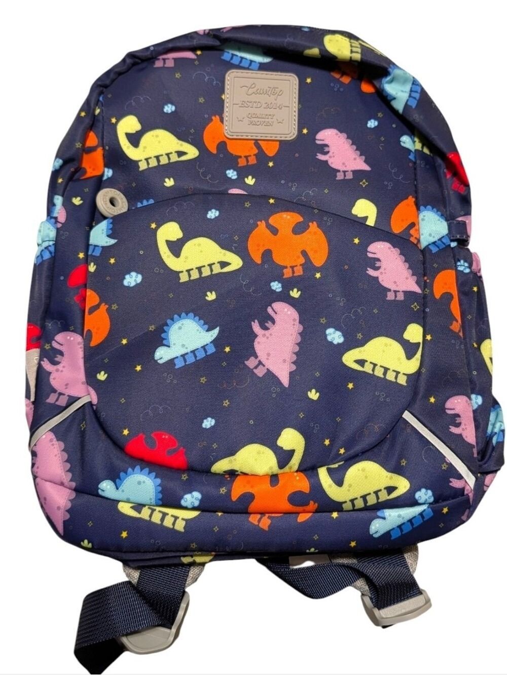 Toddler Backpack Navy 12 Inch Multicolor Dinosaurs